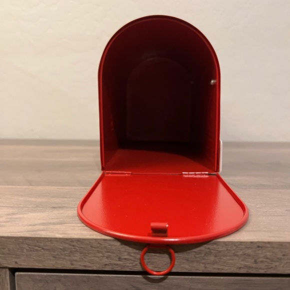 Letters to Santa Metal Mailbox Decorative Christmas Figurine Red by Wondershop - Picture 4 of 11